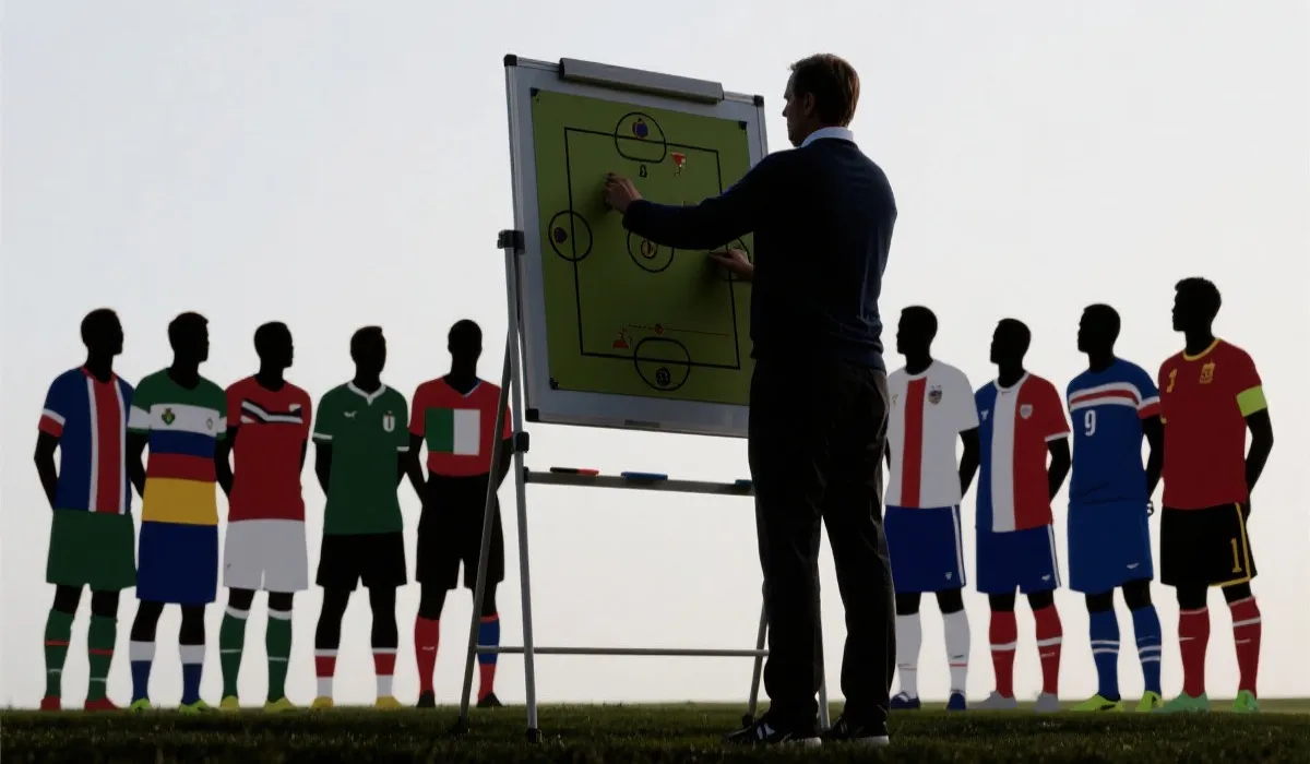 世界足球强队在战术图板上的对位分析